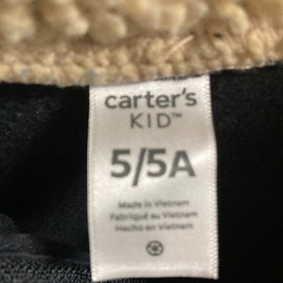 Carter's black pullover with shearling collar sz 5/5A - Picture 2 of 2
